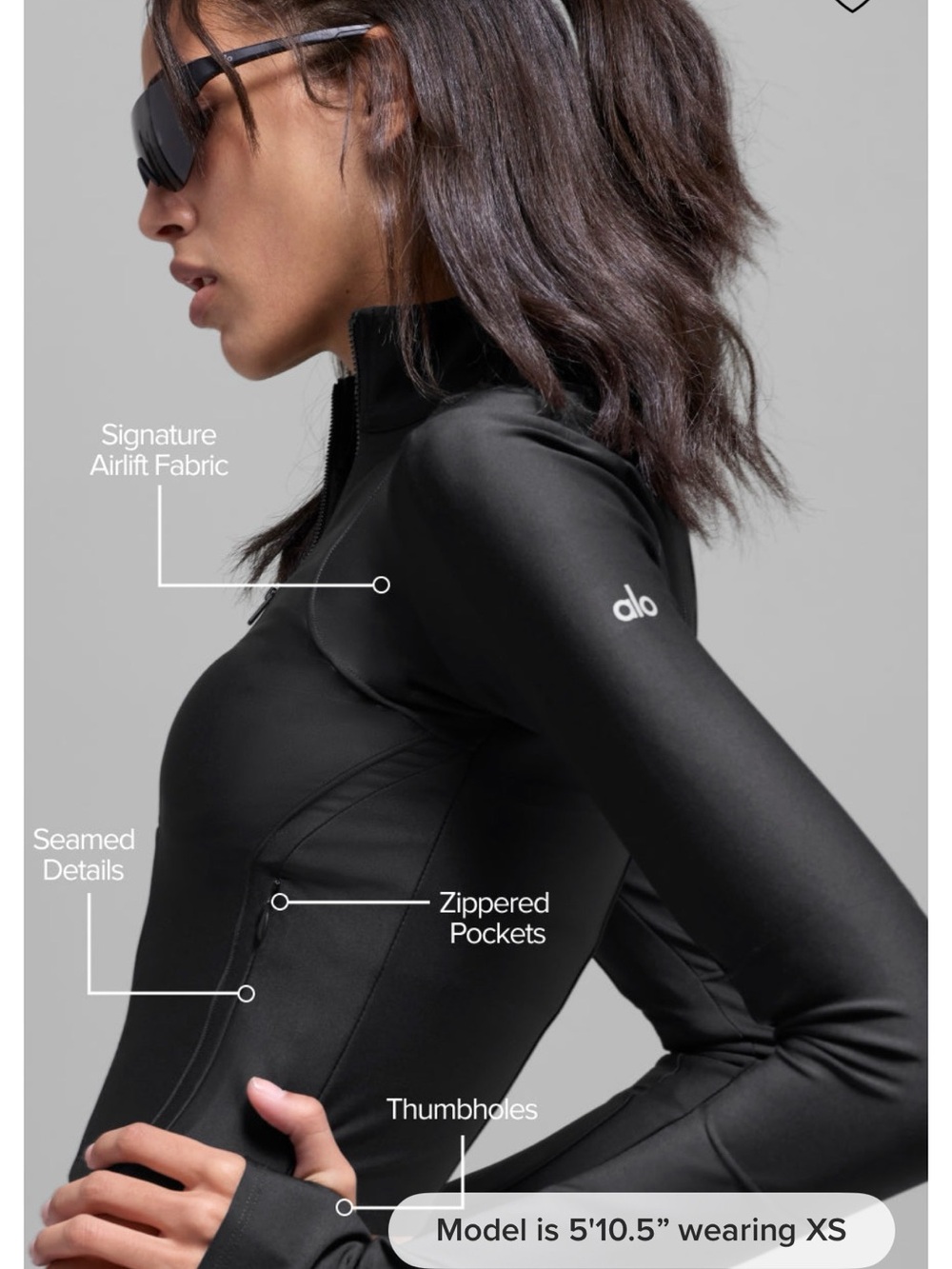 ALO Yoga Black High-Waist Performance Leggings and zip up set - Picture 11 of 16
